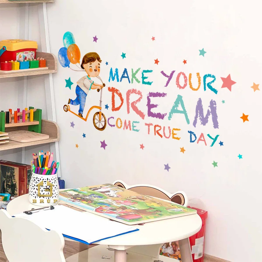 Pegatinas de pared de bicicleta para niños, graffiti de globos, pegatinas de pared autoadhesivas, pegatinas de decoración del hogar - imagen 2