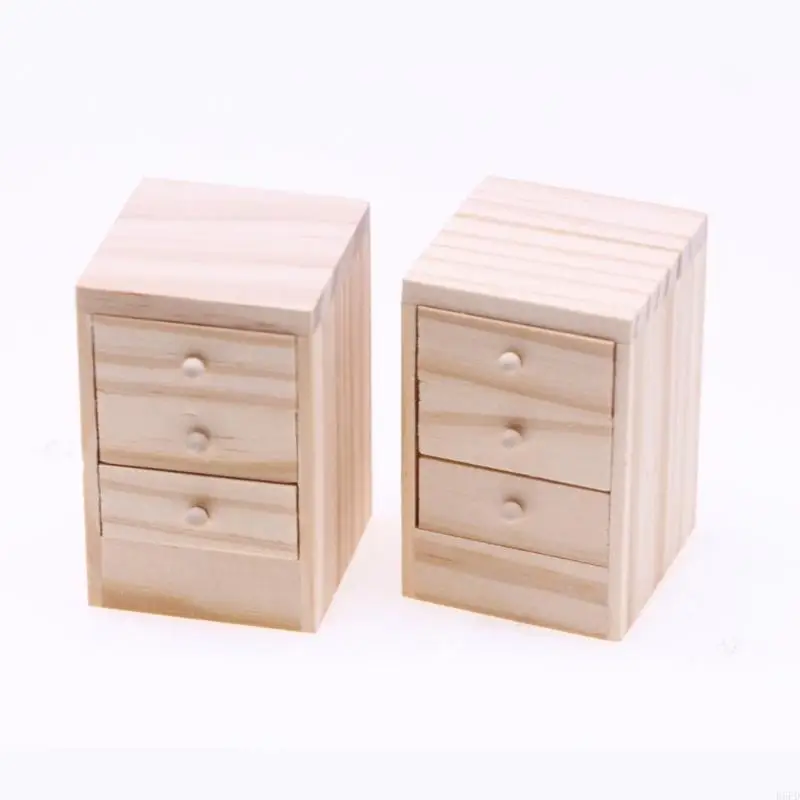 R6FD Miniatura 1 12 escala Madera Beds Bundet Houses accesorio hecho a mano - imagen 5