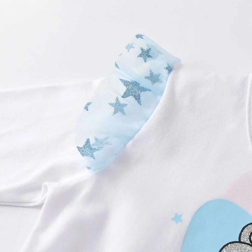 Vestido princesa niña manga larga unicornio algodón
