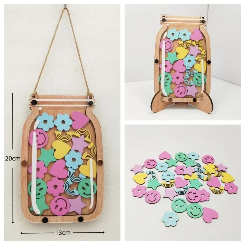 Tarro de recompensas personalizado madera natural para niños - imagen 4