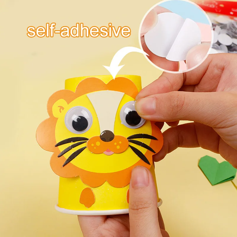 1/2 paquete de ojo de muñeca Wiggly, materiales artesanales autoadhesivos DIY, Color móvil, suministros para manualidades del hogar, accesorios hechos a mano TMZ - imagen 3