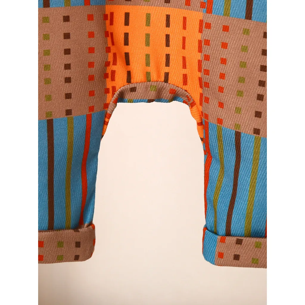 Mono a cuadros con bonito patrón de calabaza naranja de Halloween Unisex para bebé de 3 a 24 meses para fiestas navideñas y celebraciones - imagen 5