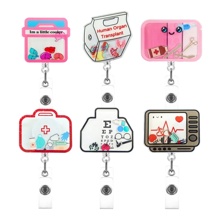 Portaetiquetas retráctil con clip para mochila escolar - imagen 2