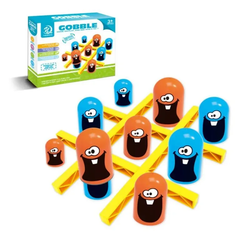 Juego de mesa 2 jugadores Tic Tac Toe Big Eat Small Gobble Parent niños competición interactiva partido juegos de fiesta juguetes regalo