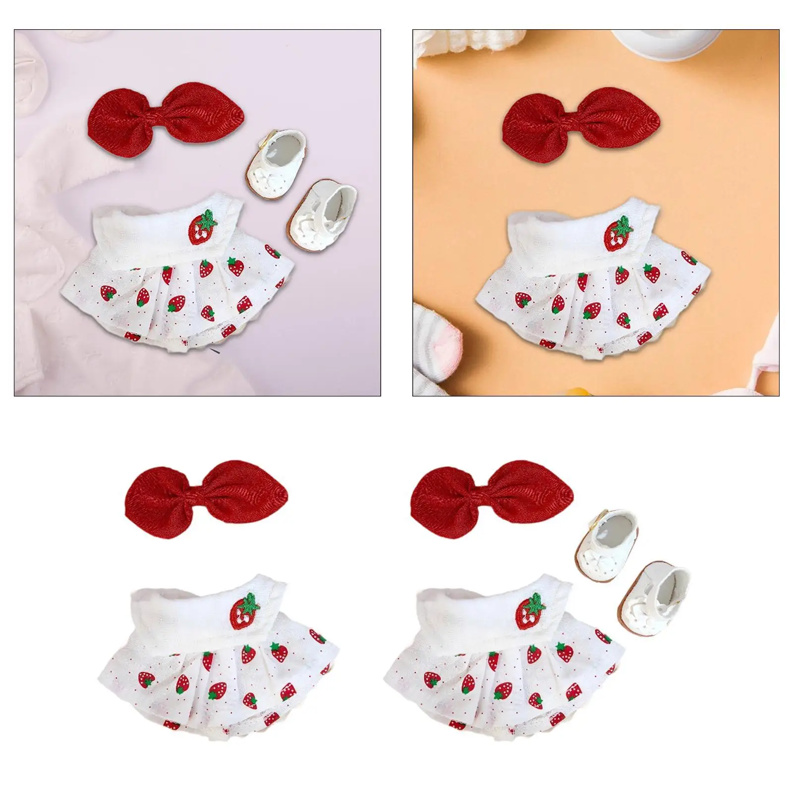 17 cm Plush Doll Clothes Doll Clothing,Girls Gift,DIY,Comfortable Costumes Cute Doll Dress Doll Clothes for Pendant Doll Kids
