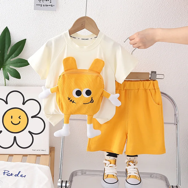 Conjunto verano bebé con camiseta y shorts de algodón - imagen 2