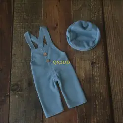 QX2D Trajes fotografía para bebé recién nacido, accesorios fotografía para niño, conjunto disfraz, sombrero y
