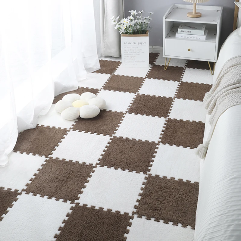 Alfombra rompecabezas de espuma Eva, alfombra suave de felpa para niños, juguetes para bebés, alfombra de juegos para bebés en la habitación de los niños, tapete para mantener el calor - imagen 4