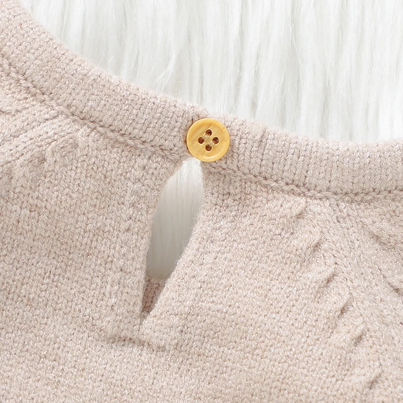 Body de invierno para bebé de 0 a 18m, mono tejido de manga larga para recién nacidos, monos netales informales de otoño para niños y niñas, una pieza - imagen 3