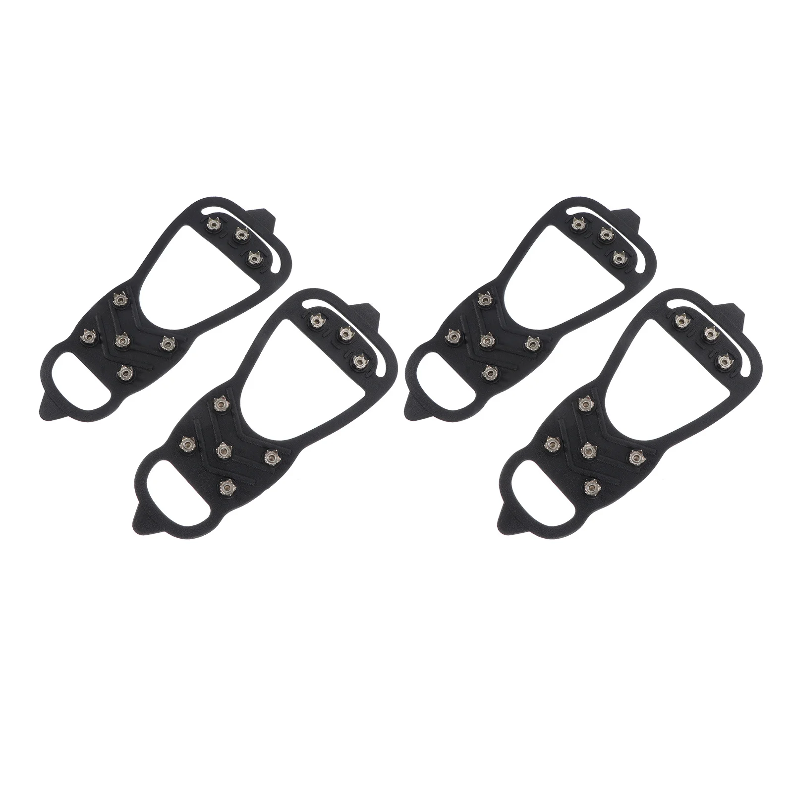 Tacos para nieve al aire libre, 2 pares de cadenas antideslizantes para zapatos para senderismo en hielo, escalada, cubiertas de crampones duraderas para invierno de 9 pulgadas - imagen 2