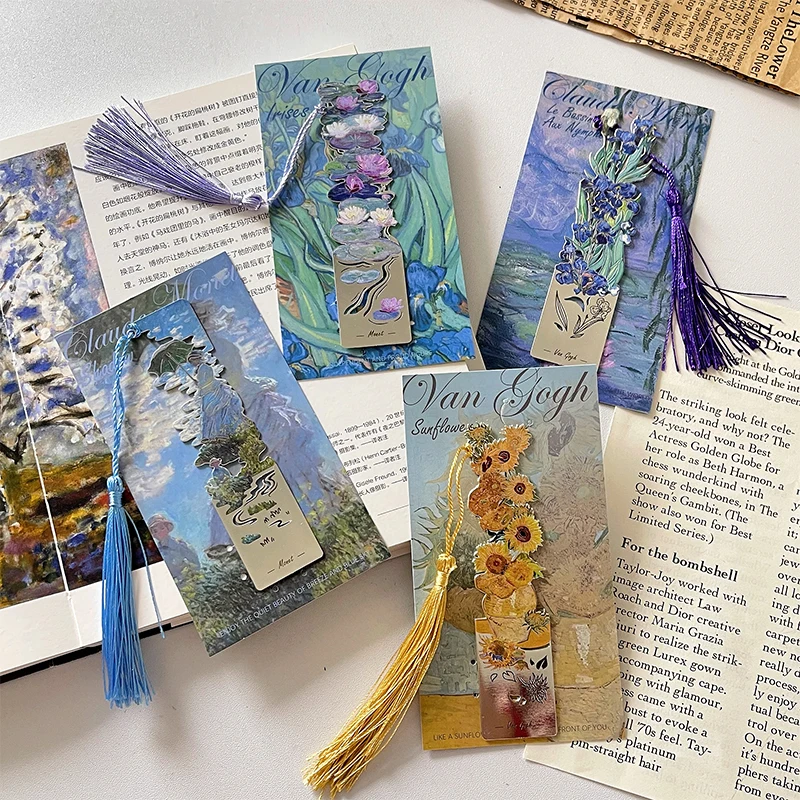 Marcapáginas de Metal Retro, accesorios de papelería para libros, suministros escolares, marca de libro de página, 1 Uds. - imagen 3