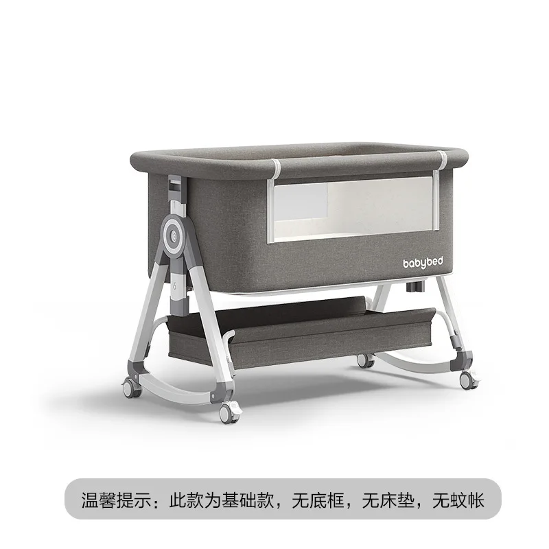 Cuna de bebé, cuna móvil, cama portátil 2 en 1, cama BB multifuncional plegable, cama grande de empalme para recién nacido - imagen 5