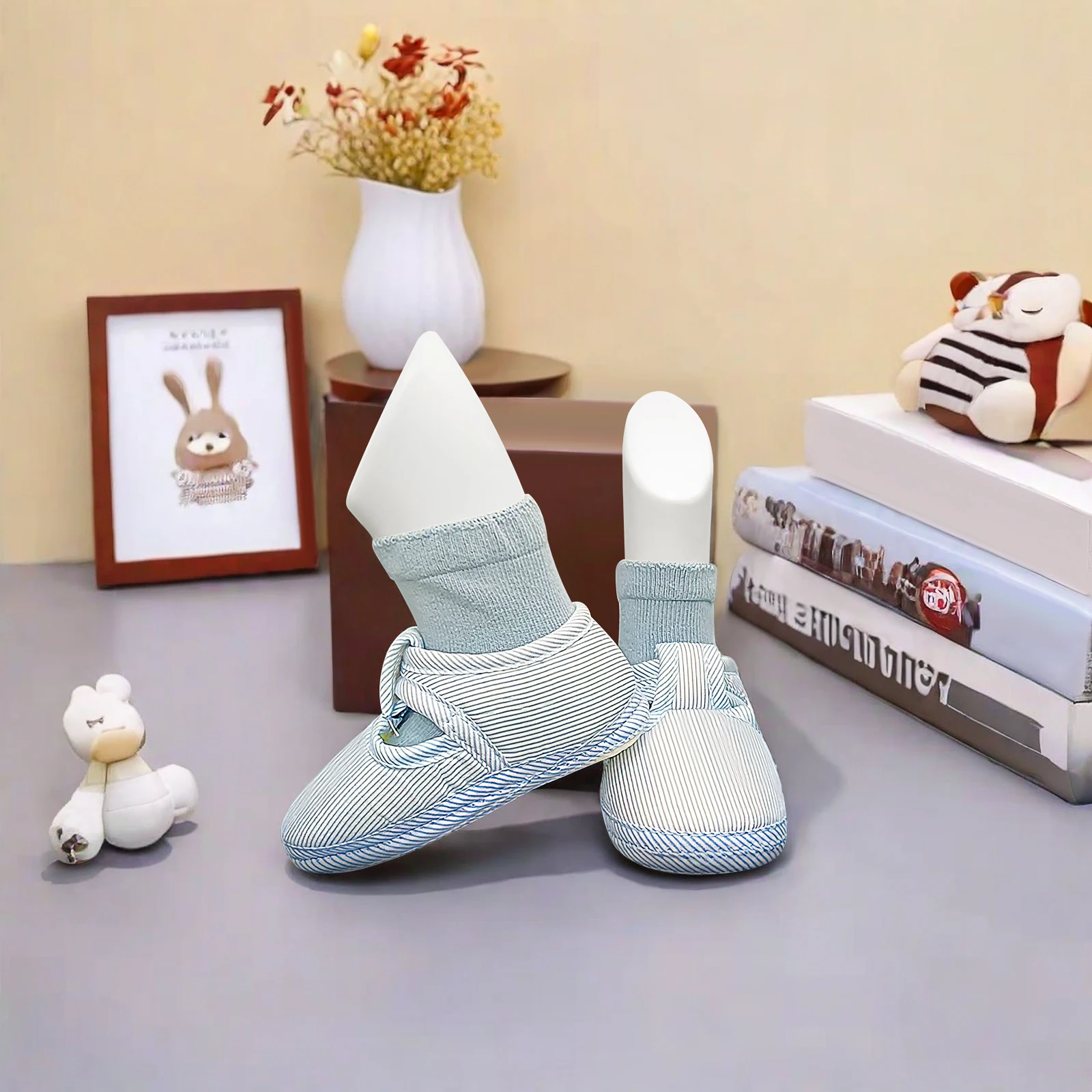 Maniquí de molde para pies para zapatos, pies al por menor, soporte ajustable, calcetines de plástico, 4 Uds. - imagen 5