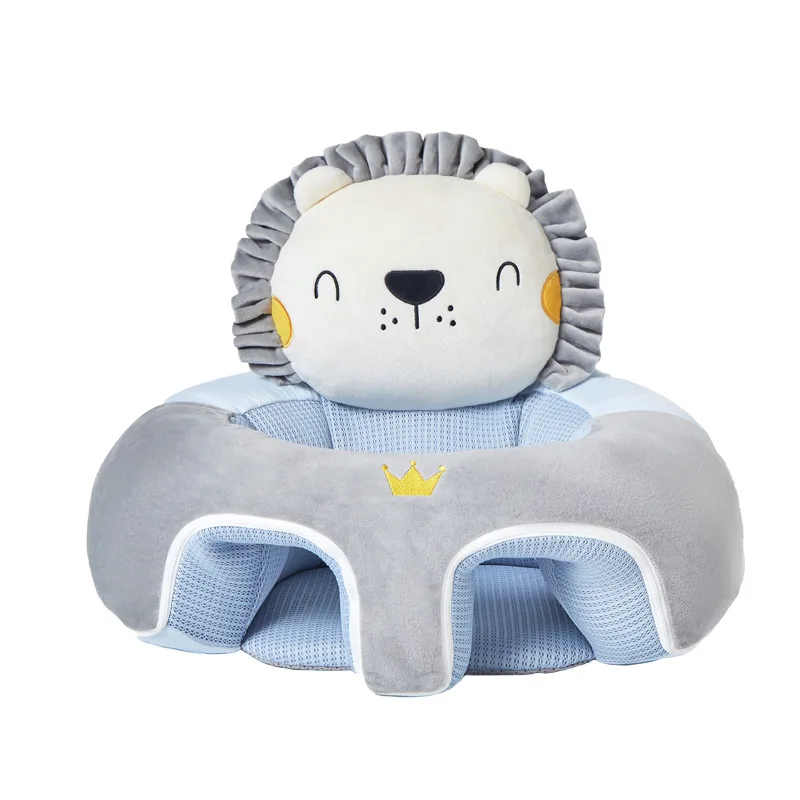 Bonito sofá con forma de Animal de dibujos animados para bebé, silla de felpa suave, asiento de apoyo para bebé, sofá cómodo muñeco de peluche, asientos para silla para niños pequeños - imagen 5
