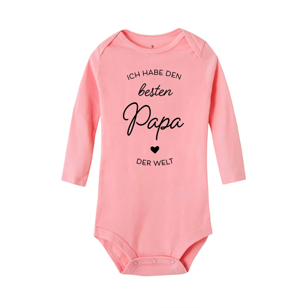 I HAVE THE BEST DAD IN THE WORLD Baby Bodysuit Gift for Birth on Ather's Day Best Dad Gifts Long Sleeve Infant Rompers - imagen 4