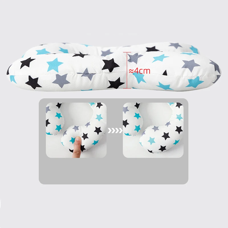 Nuevos almohadas para dormir en forma de U suaves de algodón con dibujos animados para niños, cochecito de bebé, almohada para niños, almohada funcional para cochecito de bebé - imagen 3