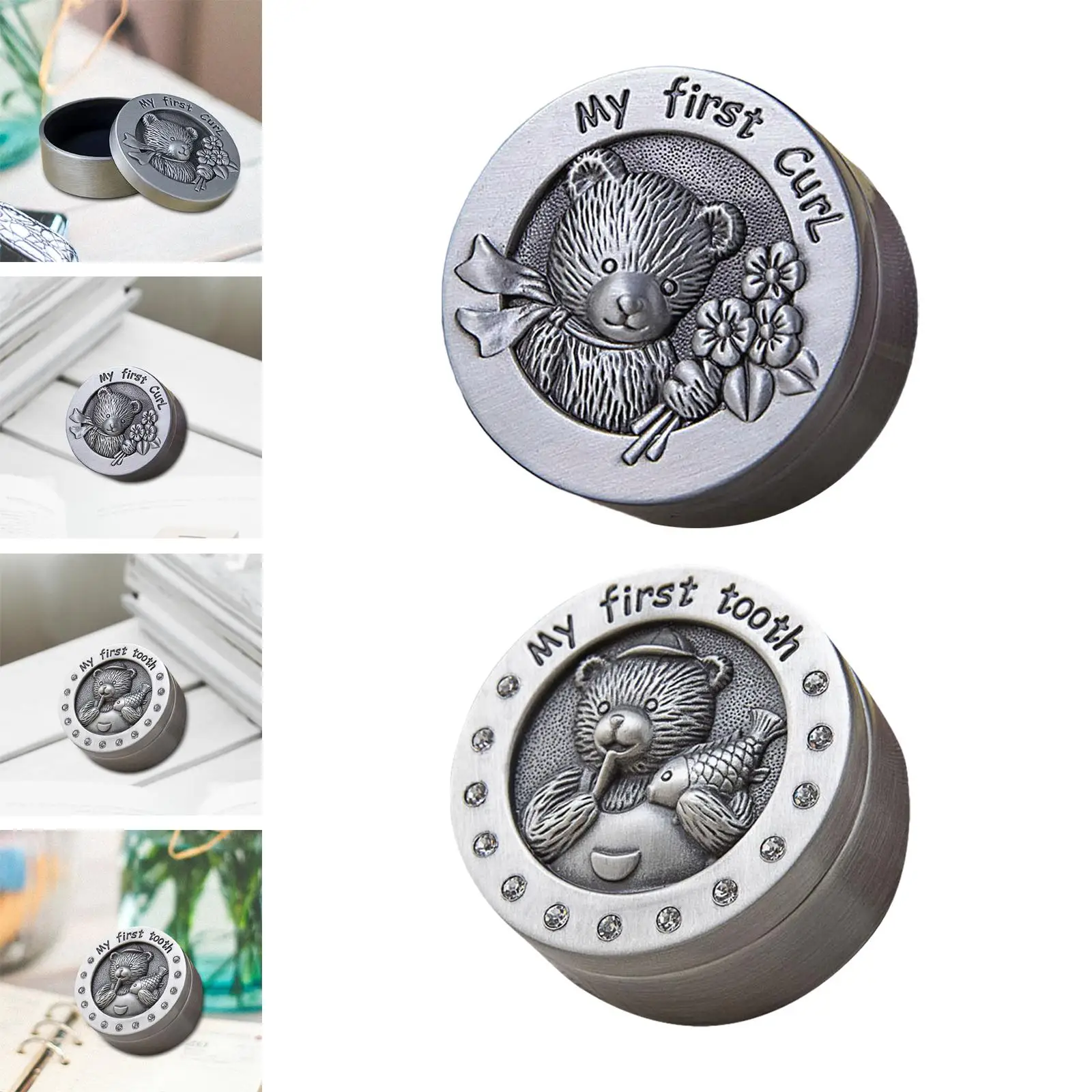 Baby Keepsakes Box Container Storage Baby Tooth Fairy Container for Baby Shower Birthday Gift Childhood Nusery Decor Souvenir