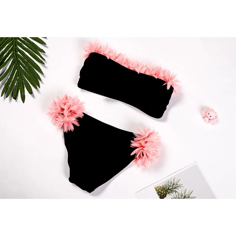 Bañador infantil de dos piezas con flores sin mangas para playa - imagen 5