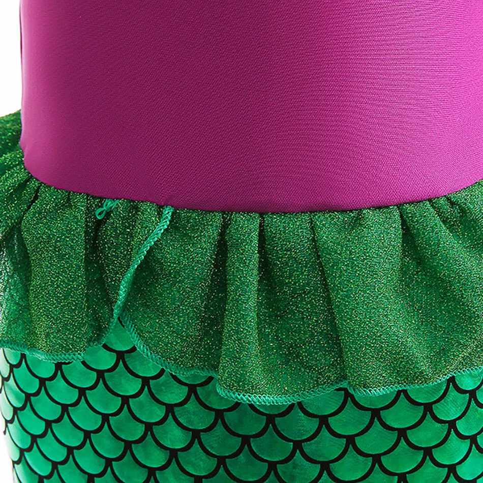 Disfraz de Ariel para niña – Vestido de sirena con lentejuelas - imagen 4