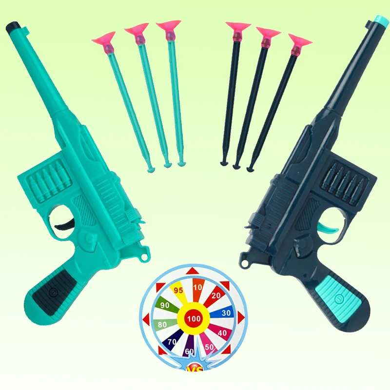 Pistola de juguete de plástico para niños con dardos de ventosa, juego de regalo de juguete interactivo para niños en edad de 4 a 7 años, juego de tiro educativo