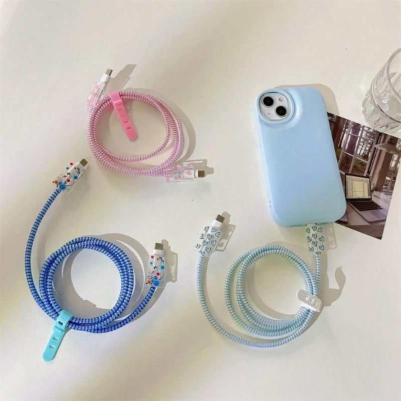 Para Iphone Ipad Cable de datos Funda protectora Cable de carga Anti rotura Adecuado para cargador de 20W Regalos para niños y niñas - imagen 3