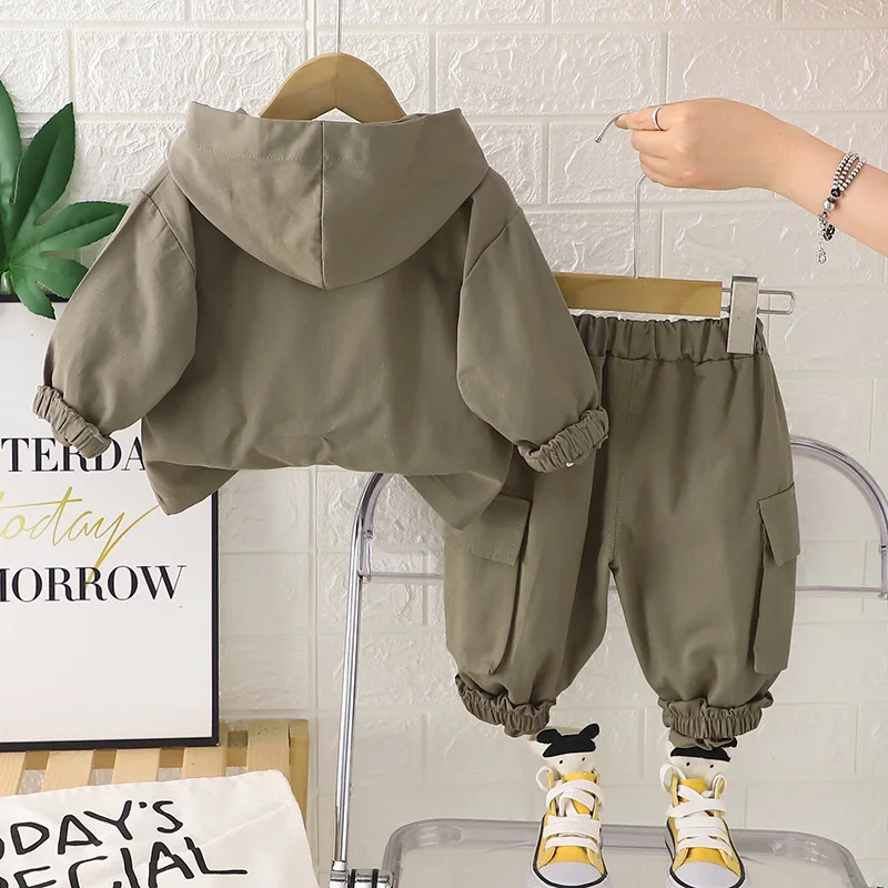 Conjunto de bebé otoño-invierno, sudadera con capucha y pantalón - imagen 3