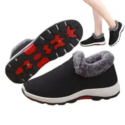 Botines cálidos de invierno, botines forrados cálidos para invierno, botas para exteriores con suelas resistentes al desgaste para acampar, caminar, pescar y senderismo