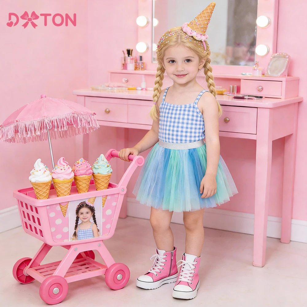 DXTON Tutú tul esponjoso niñas – Falda ballet princesa