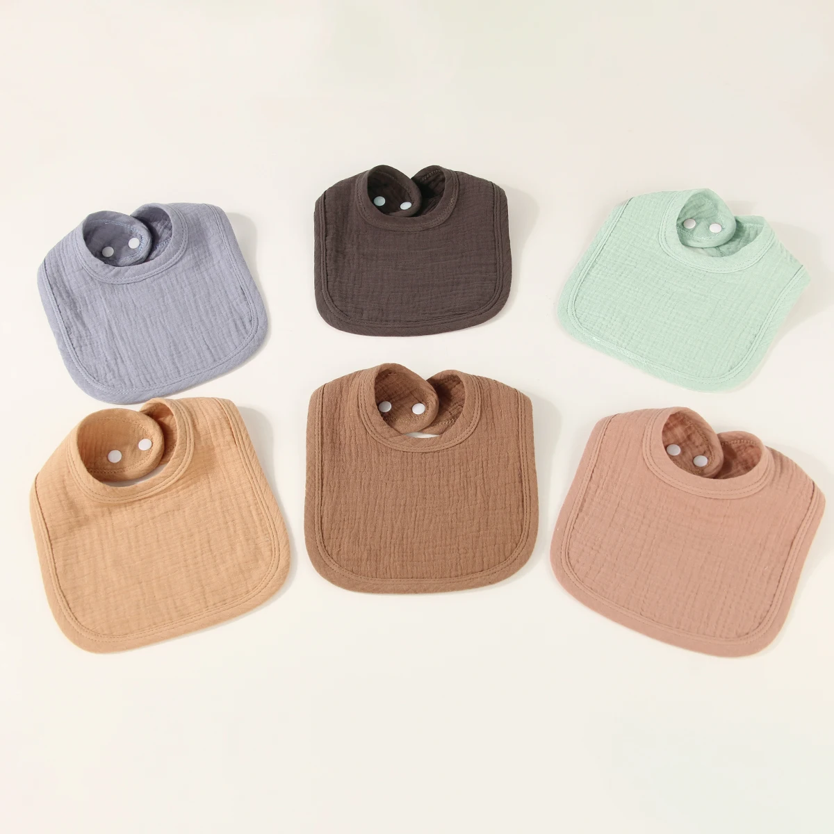 Babero de gasa de algodón puro para bebé, toalla de Saliva suave y transpirable en forma de U para bebés, cubierta de cuello cómoda y aireada para bebés - imagen 2