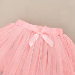 Vestido de princesa para niña con falda de red y diadema floral