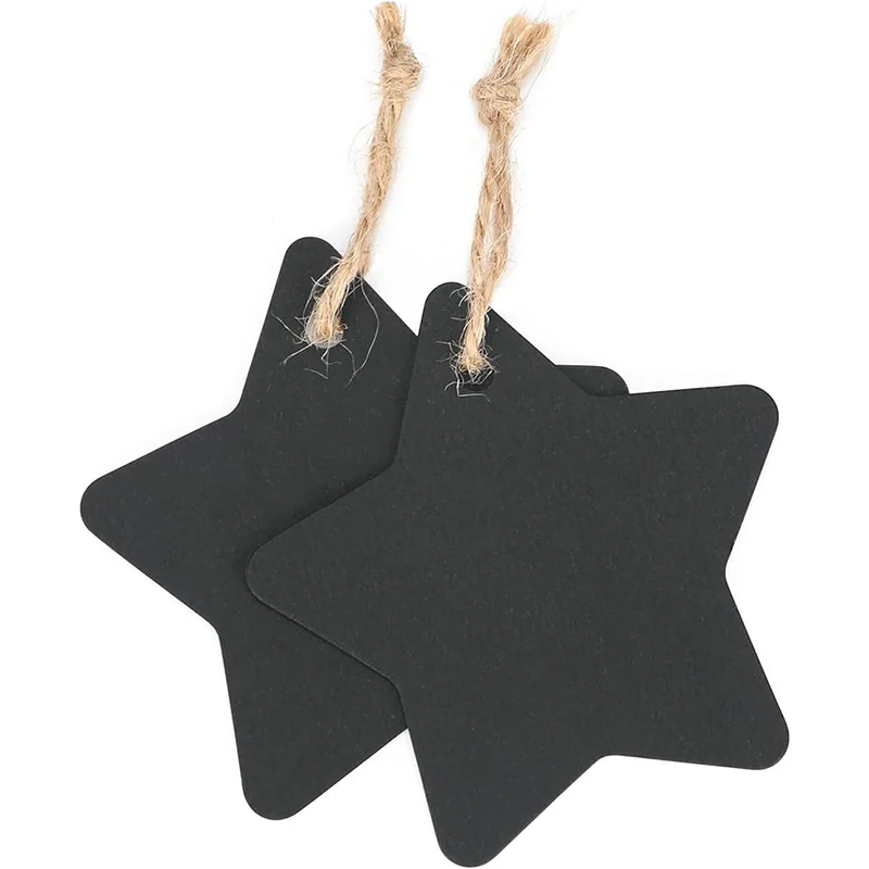 Etiquetas de regalo estrella en papel kraft - imagen 4