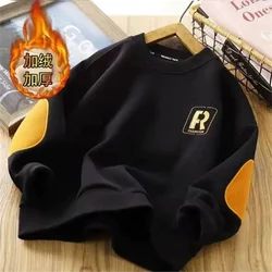 Sudadera de lana para niños – Gruesa manga larga cuello redondo otoño
