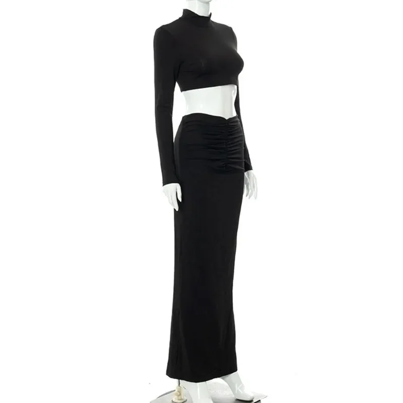 Sesión de maternidad Vestido Maxi 2 en 1 con cuello alto para fiesta - imagen 5