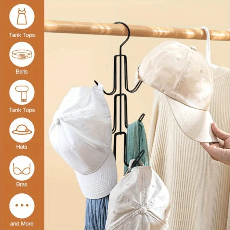 Gancho de Metal para bolso de mano, almacenamiento multifuncional para bufanda, cinturón para armario del hogar, estante para mochila que ahorra espacio - imagen 5