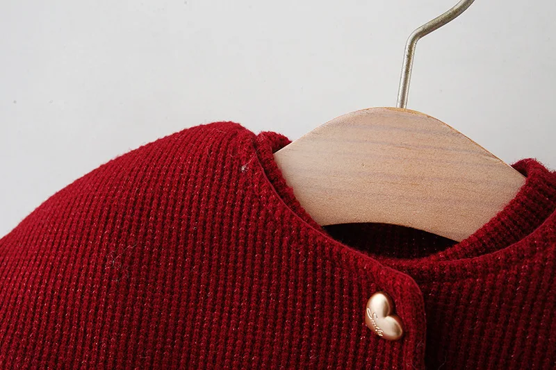 Vestido de invierno de 1 a 5 años, vestido de baile de corte A, vestidos rojos de Navidad, vestido de fiesta para niñas - imagen 3