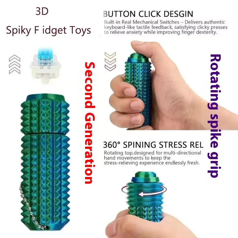 Llavero Sensorial 3D Antiestrés para Niños – Espiga Táctil Portátil - imagen 2