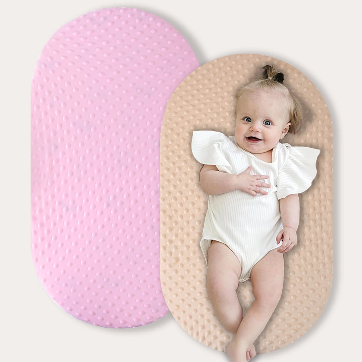 Juego de cama para bebé, funda protectora de colchón, colores suaves y versátiles para el sueño cómodo del bebé, accesorios de cama duraderos