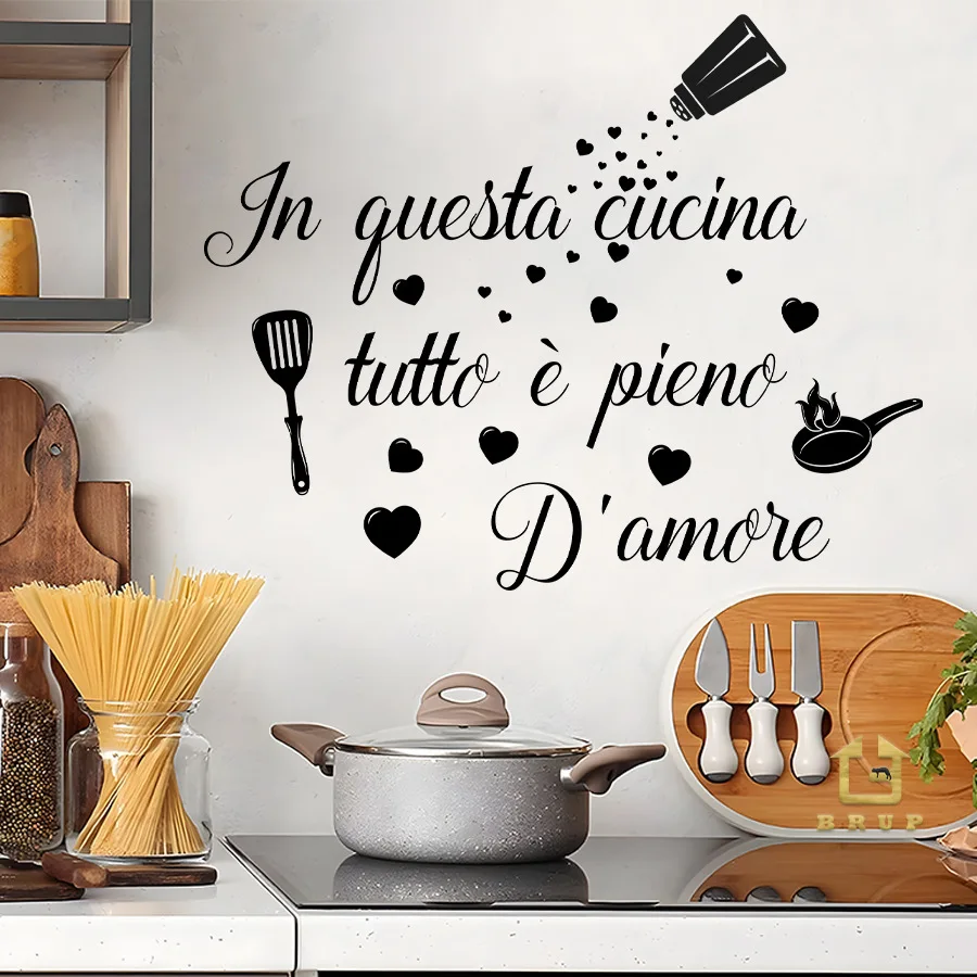 Adhesivo autoadhesivo para pared, utensilios de cocina españoles negros, estilo ins, cocina, restaurante, decoración de pared - imagen 5