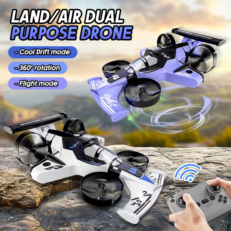 Dron infantil acrobático transformable en coche de carreras - imagen 3