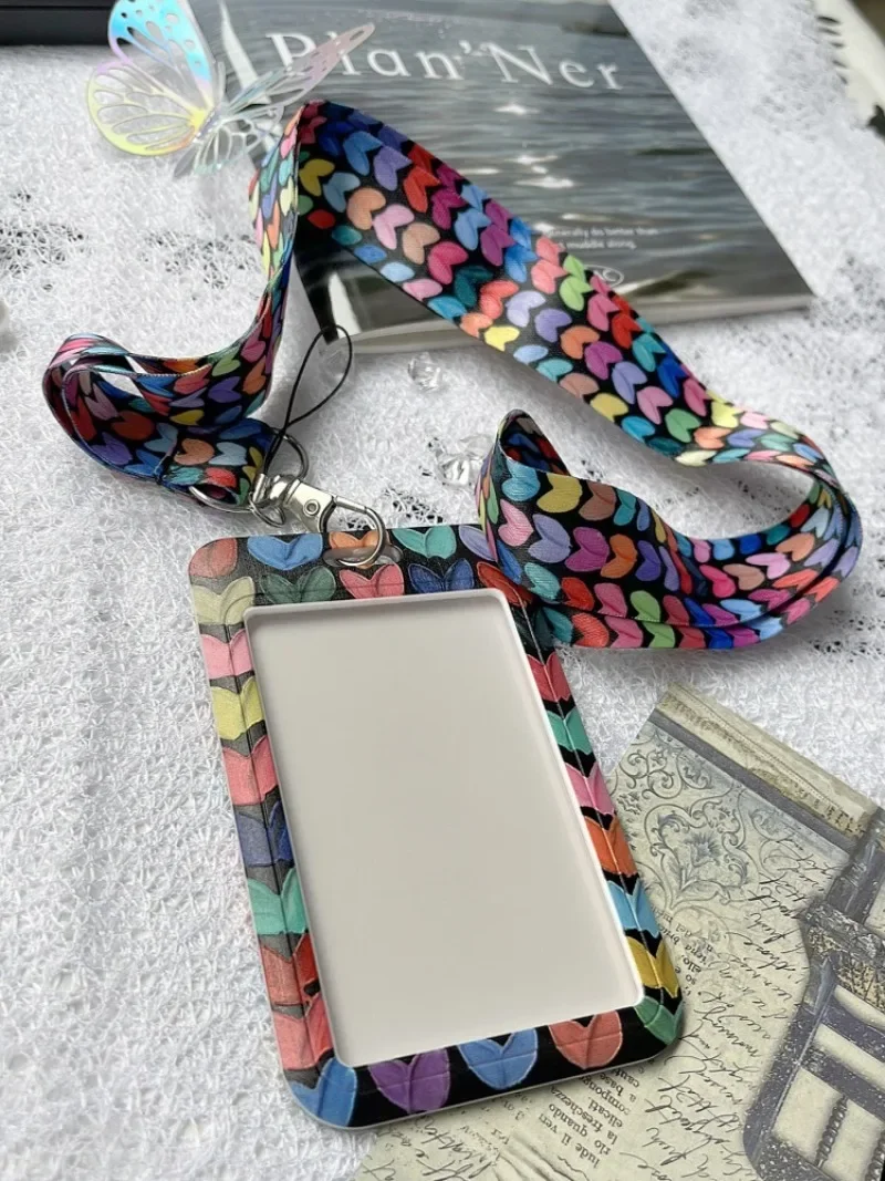 Correa para el cuello con forma de corazón de amor, cordones para llaves, llavero, corazón púrpura, identificación, tarjeta de crédito, cuerda para colgar, accesorios Lariat, regalos, 1 ud.