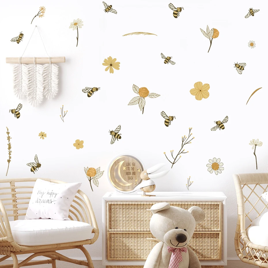 Pegatina de pared vinilo extraíble acuarela para habitación infantil - imagen 5