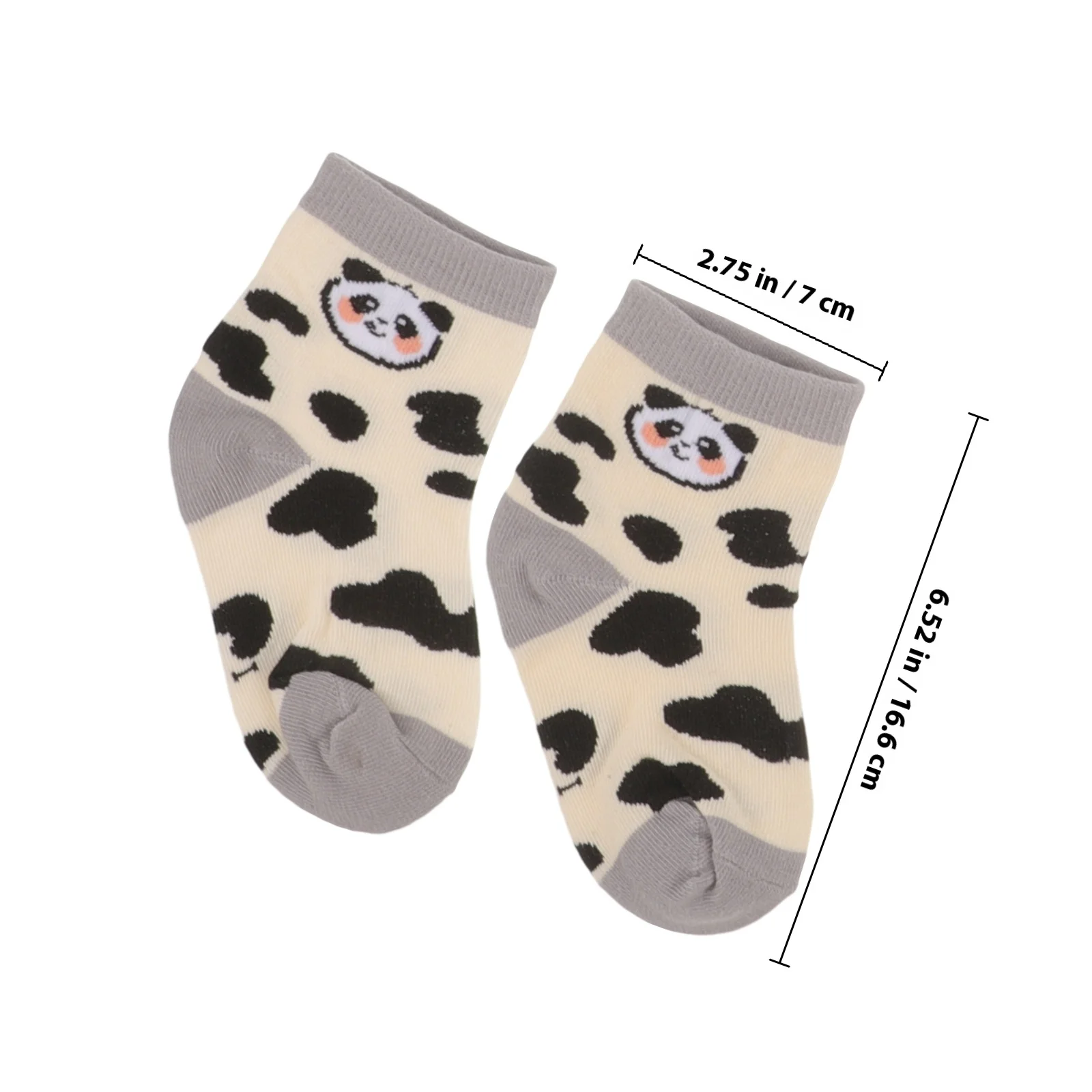 5 pares de calcetines de Panda para niños pequeños, calcetines cortos de algodón transpirable, cómodos y elásticos, adecuados para interiores y exteriores, para niños y niñas - imagen 2