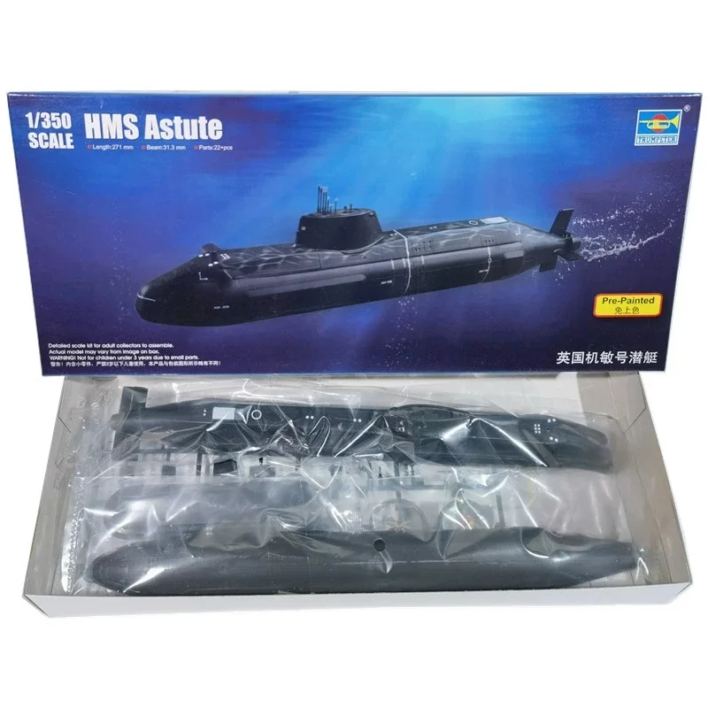 TRUMPETER Escala 1/350 HMS Astute Classnuclear Poweredattack Submarinos Modelo de rompecabezas de ensamblaje de plástico - imagen 2