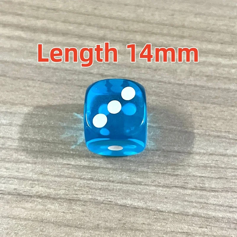 Dados de colores de cristal acrílico de 12 piezas y 14mm, dados transparentes de esquina redonda, juego Boutique de alta calidad, juguetes interactivos multijugador - imagen 5
