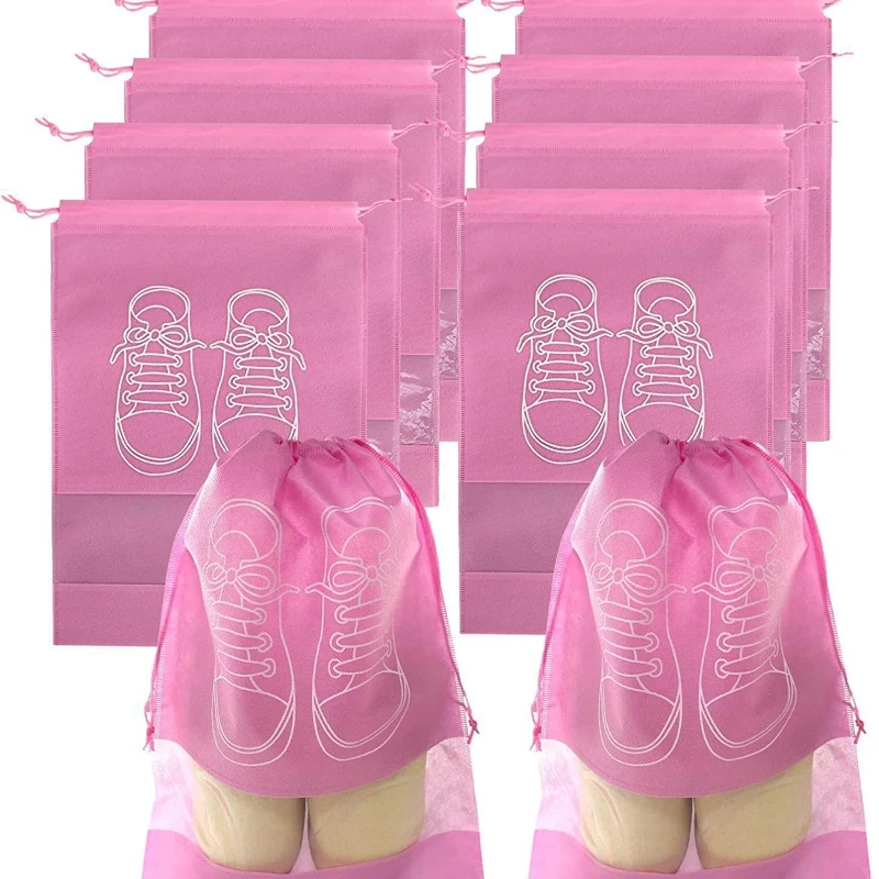 Organizadores de tela no tejida de 5 piezas con diseño en forma de zapato para viajes, dormitorio, elementos esenciales para la vuelta al colegio - Almacenamiento organizador de zapatos - imagen 5