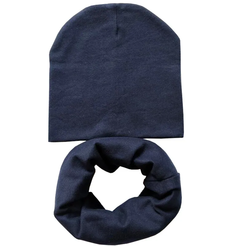 Gorro y bufanda de algodón infantil cálido para exterior