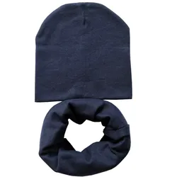 Gorro y bufanda de algodón infantil cálido para exterior