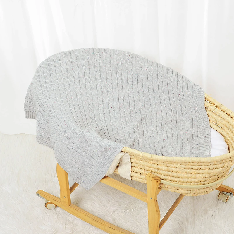 Manta de punto para bebé recién nacido, colcha de cama para niño y niña, manta súper suave a cuadros a la moda para cochecito, envoltura envolvente, fundas para dormir de 100x80CM - imagen 4