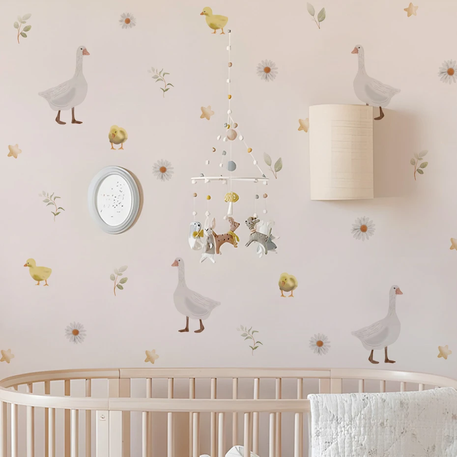 Vinilos decorativos infantiles de estrellas y flores para dormitorio - imagen 5