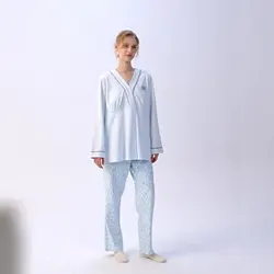 Pijama de descanso con abertura para amamantar – Algodón suave
